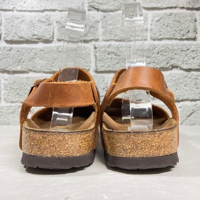 Birkenstock Messina EU38 Brown Leather Strap Sandals Rare Women