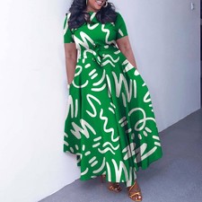 Women's Plus Size Print Dress Casual Dresses A Line Swing Party Cocktail Dresses