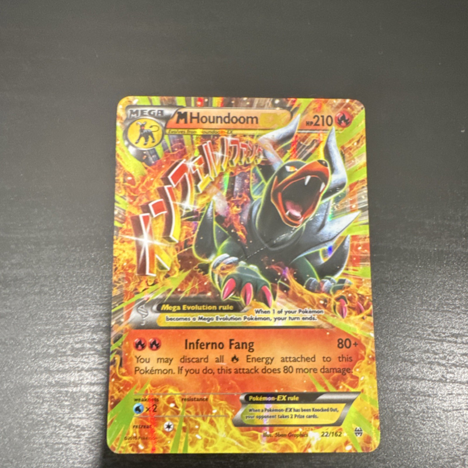 Pokémon M Houndoom EX Mega 22/162 Breakthrough Ultra Rare Holo Card
