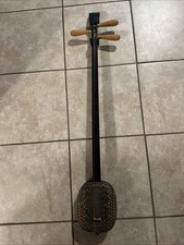  rare Snake Chinese Sanxian     No Case Music 3 String Lute. Instrument Old