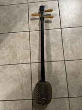 *rare Snake Chinese Sanxian (三弦) No Case Music 3 String Lute. Instrument Old