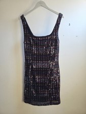 NEXT Multicolour Sequin Mini Dress UK 14 Festival Party Clubwear Y2K Sparkle