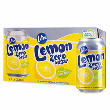24 Pack Aldi Vive Lemon Zero Sugar Fizzy Drink Carbonated Soda 24 x 330ml Fanta
