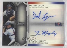 2011 Bowman Sterling Dual Black Refractor 13/25 David Lyon Tom Murphy Auto 0r4