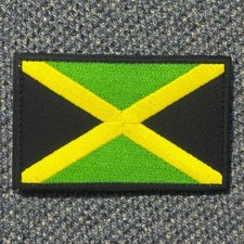 Jamaica Flag Hook and Loop Embroidered Patch Badge Jamaican Pride Country 3x2 Jamaica Flag Hook and Loop Embroidered Patch Badge Jamaican Pride Country 3x2