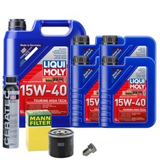 Motoröl 15W40 LIQUI MOLY 9L+MANN Ölfilter+Cera Tec+Ölablassschraube