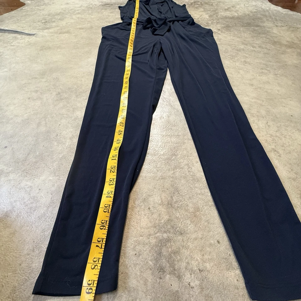 Michael Kors连身裤女式M码海军蓝无袖锥形抽绳腰围 — 第 4/4 张图片