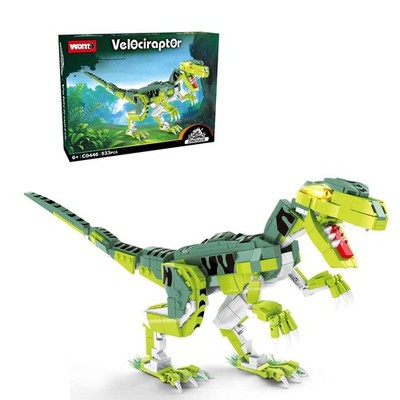 Woma C0446 Dinosaurier von Velociraptor Baustein Set 533 Teile Kinder 6+