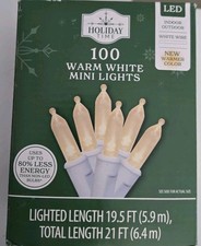Holiday Time 100-Count Mini Warm White LED Christmas String Lights