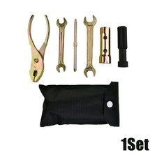 1 Set Motorcycle Repair Tools Spanner Wrench Screwdriver Pliers w/ Storage Bag