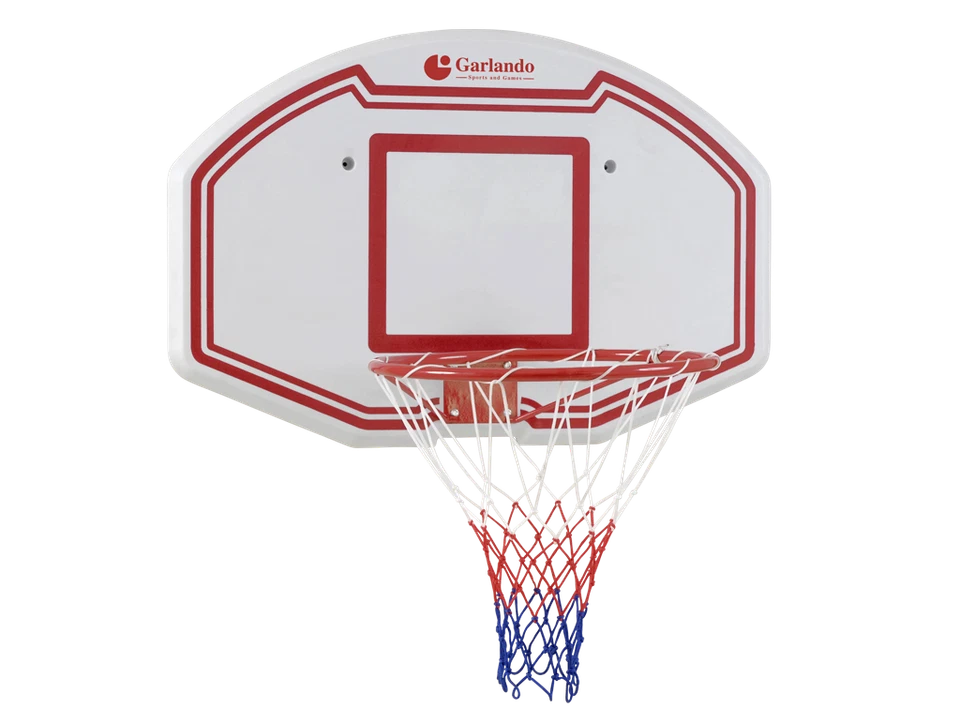 Garlando Tabellone da Basket Boston a Parete 91x63x3 cm Canestro e Rete Inclusi