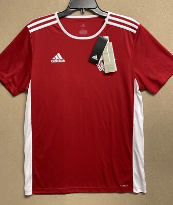 Adidas Climalite T-Shirt Tri-Town United Soccer Jersey #1 Mens M Red White  Strip