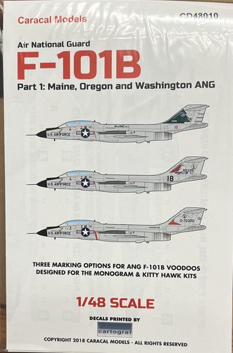 Caracal Models 1/48 48010 x F-101B Air National Guard/ 3 marking options - 第 1/2 張圖片