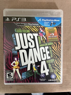 JUST DANCE 4 rare Playstation 3 Game PS3 Move Required Complete Excellent