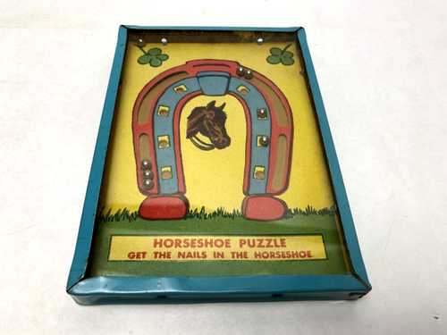 Juego Puzzle Herradura Infantil Vintage. 3-1/2" x 5" en caja metálica. - Imagen 2 de 3