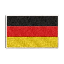 GERMAN FLAG PATCH embroidered iron-on GERMANY EMBLEM Deutschland Aufnäher NEW