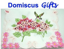 NEW Embroidered HUMMINGBIRD Floral TABLECLOTH Runner Assorted Table Linens