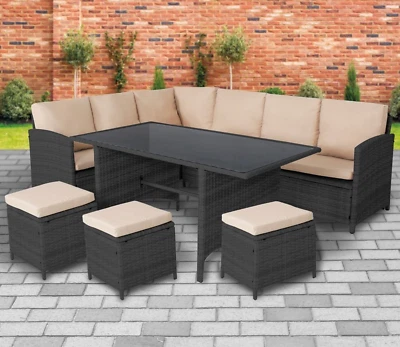 NEW & BOXED KENT 9 SEATER RATTAN GARDEN CORNER SOFA SET. RRP £1100 each. - Image 1 of 4