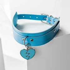 Broken Heart Blue Cosplay Choker