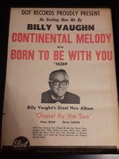 Billy Vaughn Continental Melody Rare Original Promo Poster Ad Framed!