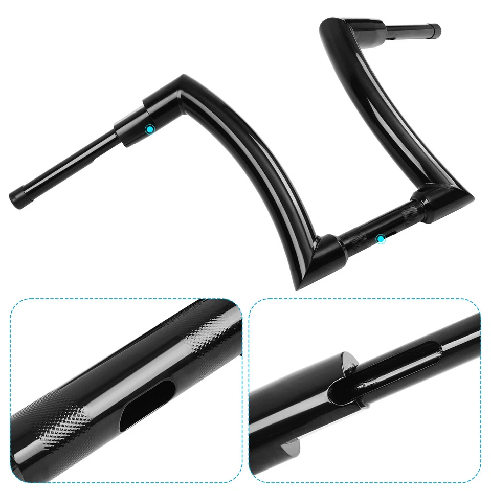 APE Hanger Handlebar 2" DNA Monster Fat Bars 12" 14" 16" Rise For Harley Touring - Image 4 of 4