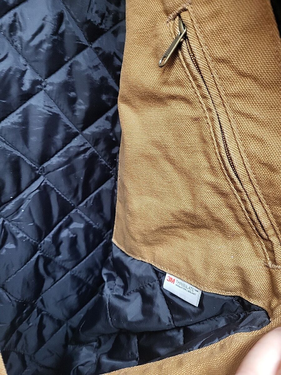 Carhartt Jacket Mens 2 XL Tall Loose Fit Beige Canvas Carhartt Jacket Mens 2 XL Tall Loose Fit Beige Canvas