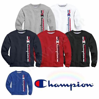 champion vertical logo hoodie sweatshirt