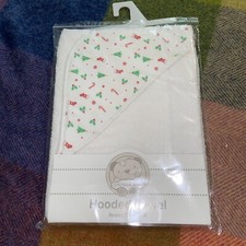 Baby First Christmas Hooded Towel Terry Cotton Boy Girl Unisex Gift Present