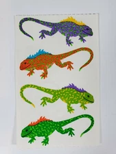 Mrs Grossman's LIZARDS Party Stickers By The Yard Vtg 1989 Scott Silverman