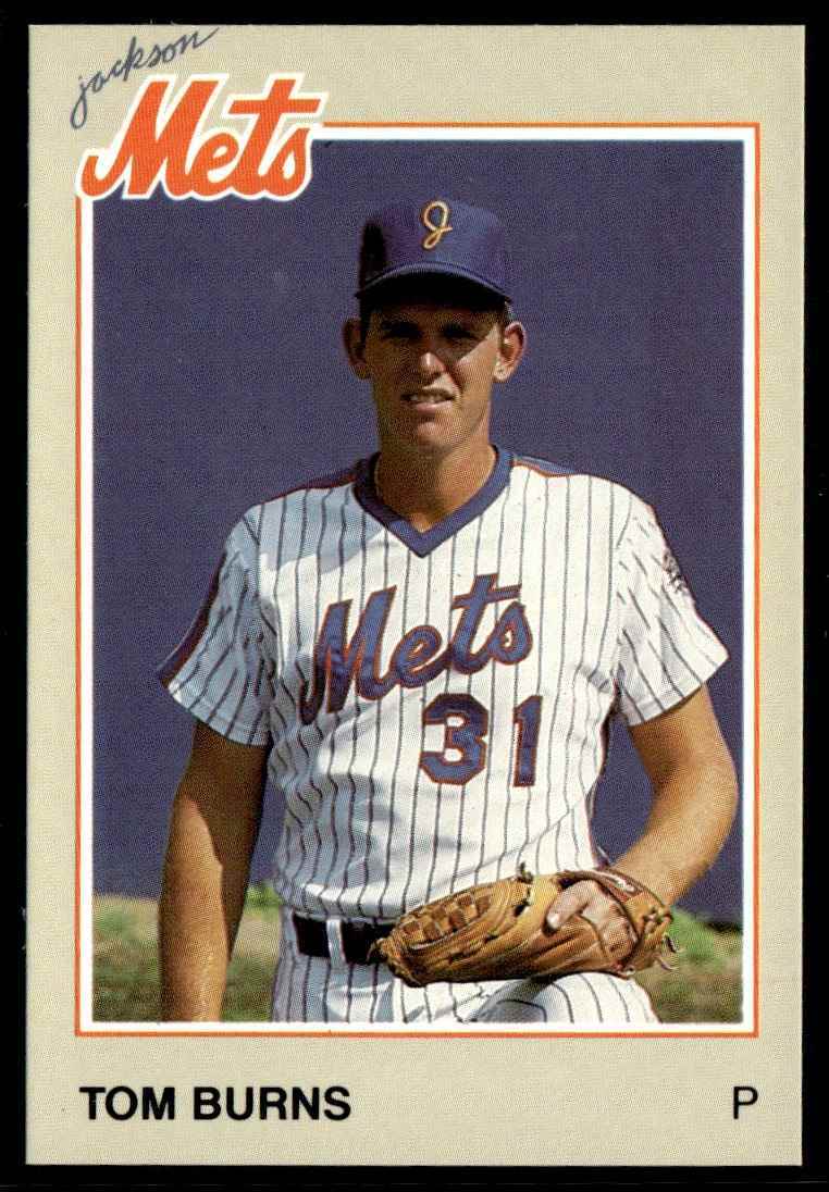 1987 Feder Jackson Mets Tom Burns Jackson Mets #21