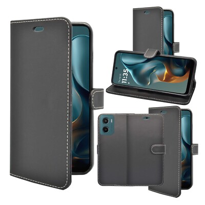 Für Motorola G35 Hülle Brieftasche Flip PU Leder Ständer Kartenhalter Cover