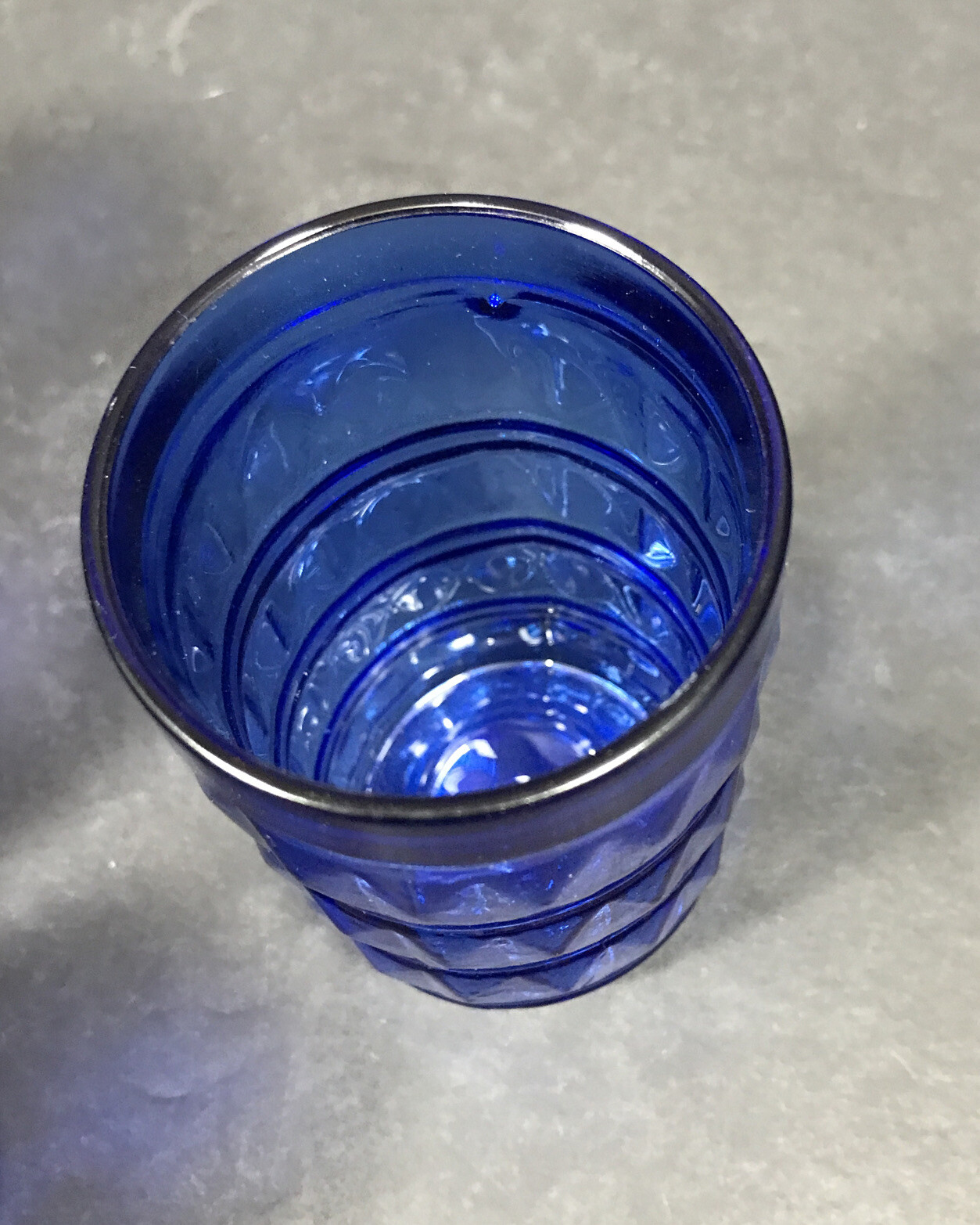 Vintage Francesinho Brazil Cobalt Blue Art Glass Juice Tumblers Set 6