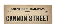 Southern Railway SR - Luggage Label - To Cannon Street (11/26)