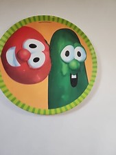 2000 Zak Designs Veggie Tales Plate Some Staining Spots On Back