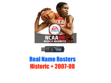 NCAA March Madness 08 Real Name Roster Save File PlayStation 3 USB Memory PS3