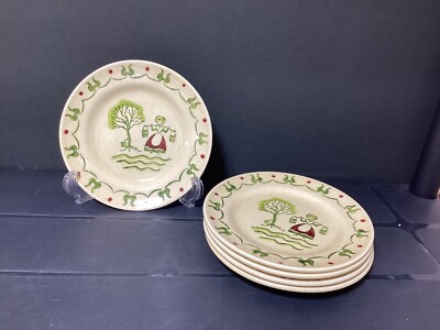 Set of 5 METLOX POPPYTRAIL HOMESTEAD 6 3/8'' Bread Plates (J30)