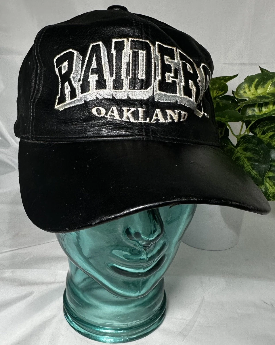 Oakland raiders leather hat Clearance