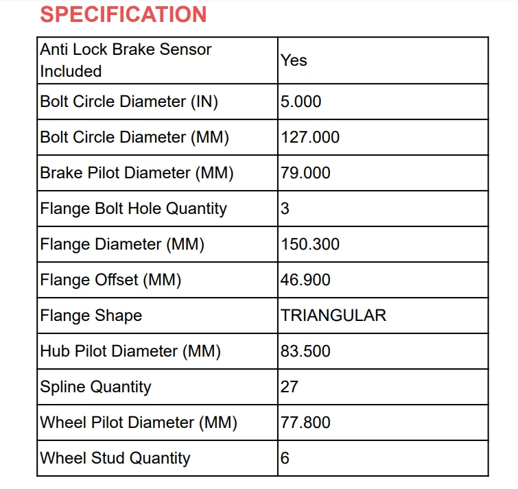 Buje de cojinete de rueda delantera GMC Envoy 2002 2003 2004-2009 para Chevrolet Trailblazer Foto 3 de 4