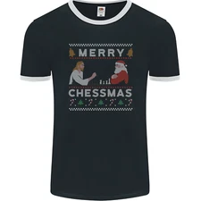 Merry Chessmass Funny Chess Player Mens Ringer T-Shirt FotL