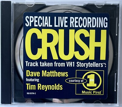 Dave Mathews And Tim Reynolds, Crush, Live, Single, Promo, CD, 1999 VH1