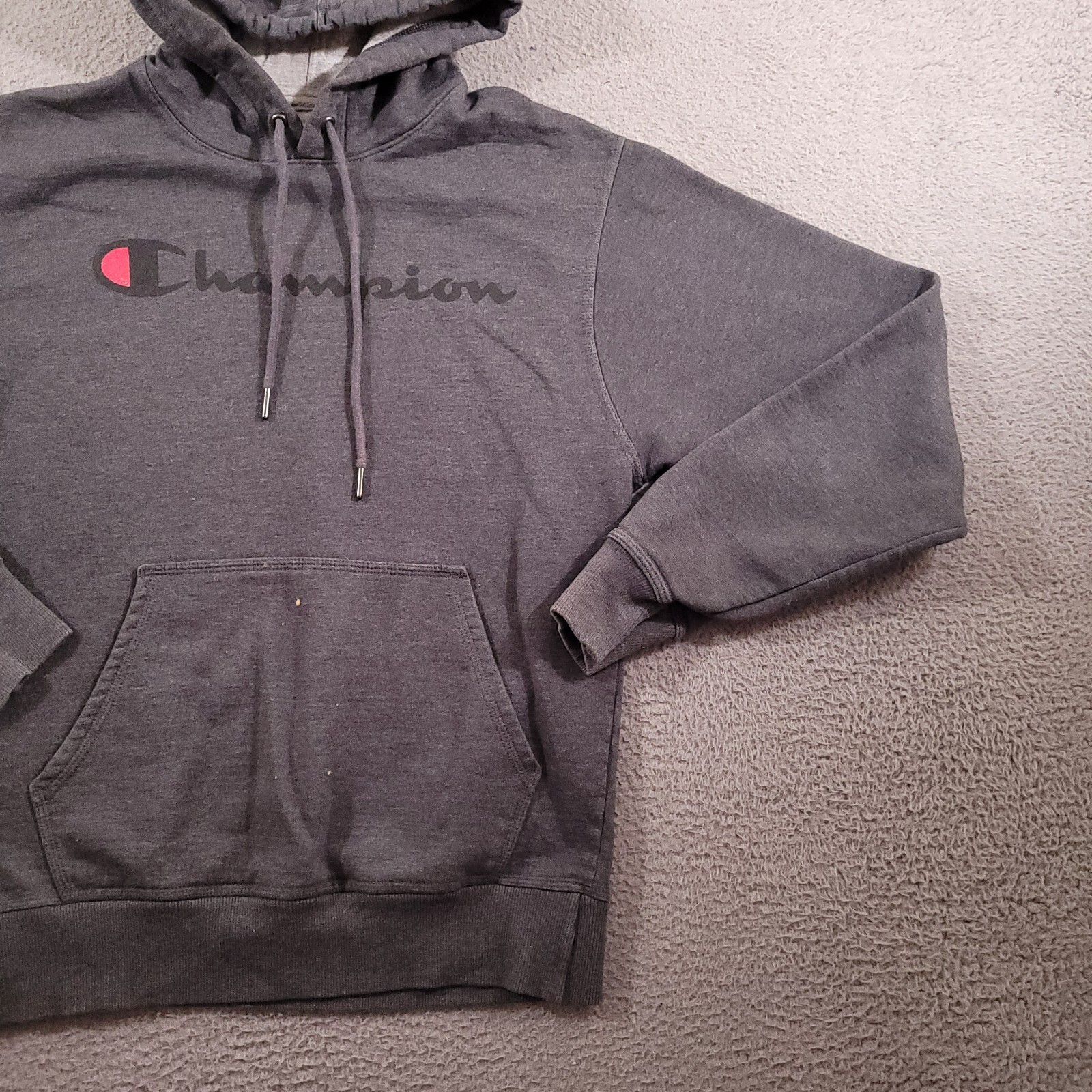 Champion Hoodie Mens Small Gray Solid Basic Pullo… - image 5