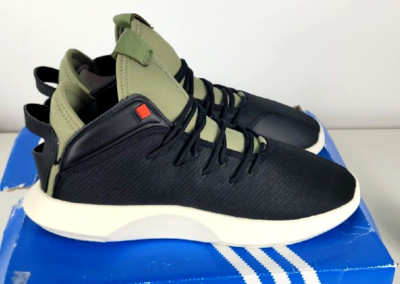 NIB HTF COLOR - Adidas Mens CRAZY ADV 1 Black White Green Sneakers Sz 12 CQ0979