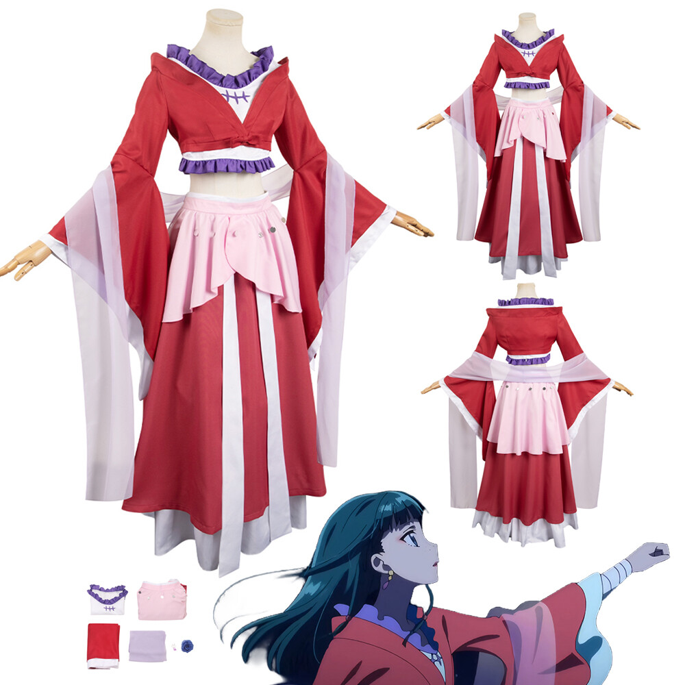 The Apothecary Diaries Maomao Cosplay Traje Rojo Disfraz Halloween Chaqueta Vestido