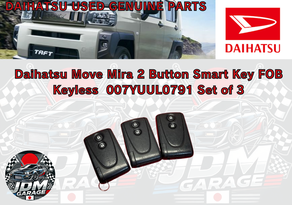 Daihatsu Move Mira 2 Button Smart Key FOB Keyless 007YUUL0791 Set
