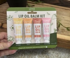 IZME New York 4 Lip Oil Balm Kit Coconut, Peach, Rosehip and Strawberry