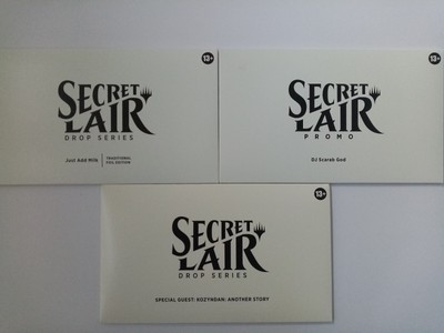 MTG Secret Lair: Just add Milk, DJ Scarab God, Kozyndan: Another Story NEU & OVP