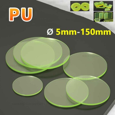Solid Round Polyurethane Sheet PU Damping Pads Gaskets Dia 5mm-150mm Thick 1-8mm