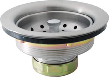 3-1/2 Inch Kitchen Sink Drain Assembly with Strainer Basket/Drain Stopper, All S