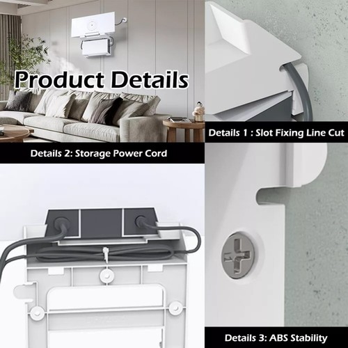 2 In 1 Protective Wall Mounting Bracket Holder For Starlink Gen 3 Router & Power - Afbeelding 14 van 19