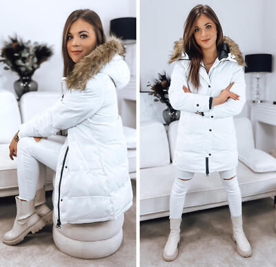 Steppjacke Winterjacke Kapuze mit Fell Wärmejacke für Damen Mix